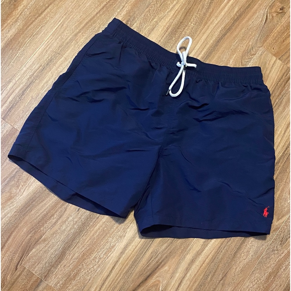 Men’s Xl polo swim trunks in color navy